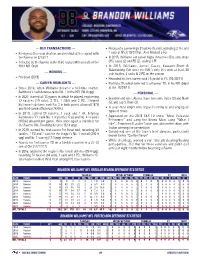 As an Unrestricted Free Agent with the Baltimore Ravens on 3/13/17
