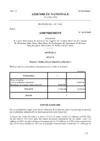 Assemblée Nationale Amendement