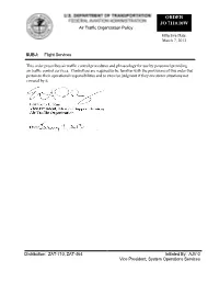 FAA Order 7110.10W, Flight Services