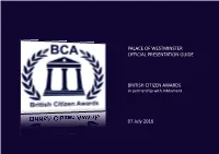 Palace of Westminster Official Presentation Guide
