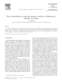 Phase Transformations, Crystal and Magnetic Structures of High-Pressure Hydrides of D-Metals V.E