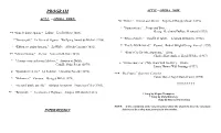 Program Act Ii -- Opera Now