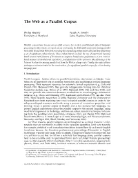 The Web As a Parallel Corpus