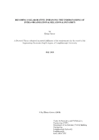 Becoming Collaborative: Enhancing the Understanding of Intra-Organisational Relational Dynamics
