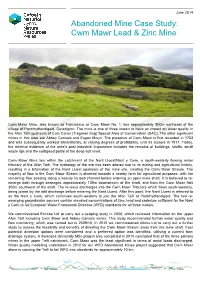 Cwm Mawr Mine Case Study