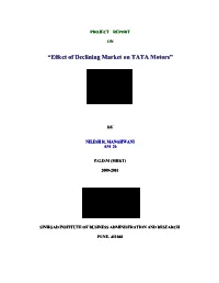 “Effect of Declining Market on TATA Motors”