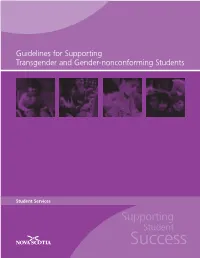 Guidelines for Supporting Transgender and Gender-Nonconforming Students