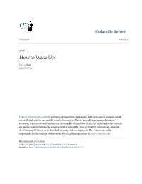 How to Wake up Liz Laribee Messiah College