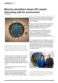 Massive Simulation Shows HIV Capsid Interacting with Its Environment 19 July 2017
