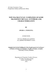 New Macrocyclic Complexes of Some Transition Metals: Synthesis and Characterization