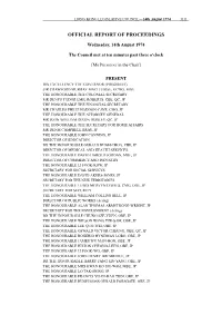 Official Report of Proceedings