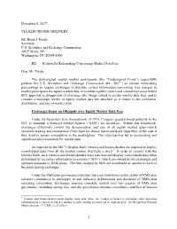 Rulemaking Petition Concerning Market Data Fees