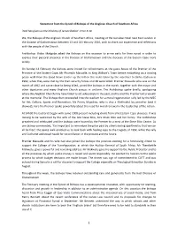 Statement from Synod of Bishops