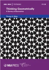 Thinking Geometrically a Survey of Geometries