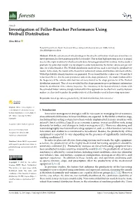 Investigation of Feller-Buncher Performance Using Weibull Distribution