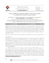 Surface Modification of Polyvinyl Chloride by Polyacrylic Acid Graft As a Polyelectrolyte Membrane Using Ar Plasma