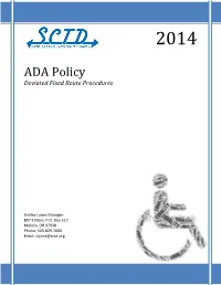 ADA Policy and Procedures