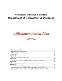 Affirmative Action Plan