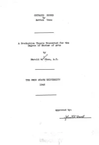 By Sutton Vane a Production Thesis Presented for the Degree of Master