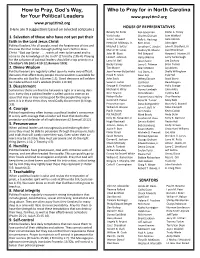 How to Pray, God's Way, for Your Political Leaders Who to Pray for In