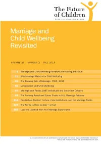 Marriage and Child Wellbeing Revisited