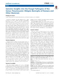 Obligate Biotrophs of Humans and Other Mammals