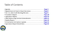 Table of Contents