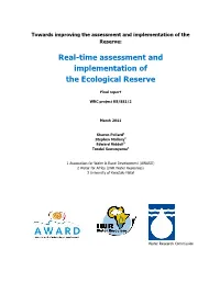 Towards Improving the Assessment and Implementation of the Reserve