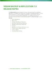Veeam Backup 7 Release Notes