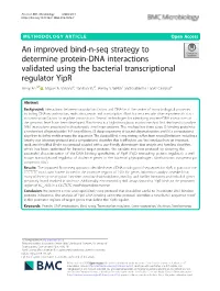 An Improved Bind-N-Seq Strategy to Determine Protein-DNA Interactions Validated Using the Bacterial Transcriptional Regulator Yipr Shi-Qi An1,2* , Miguel A