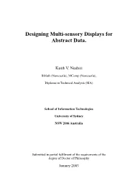 Designing Multi-Sensory Displays for Abstract Data