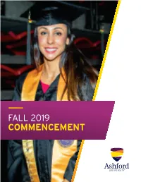 FALL 2019 COMMENCEMENT Commencement