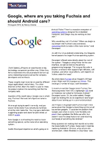 Google, Where Are You Taking Fuchsia and Should Android Care? 15 August 2016, by Nancy Owano