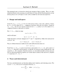 Lecture 0: Review