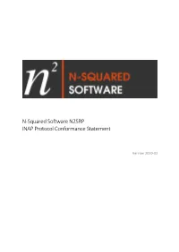 N-Squared Software N2SRP INAP Protocol Conformance Statement