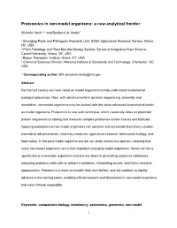 Proteomics in Non-Model Organisms: a New Analytical Frontier