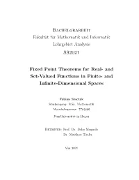Bachelorarbeit Fakultät Für Mathematik Und Informatik Lehrgebiet Analysis