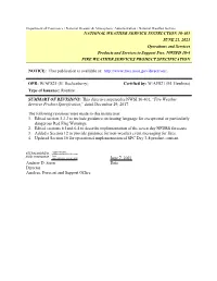 Fire Weather Services Directive