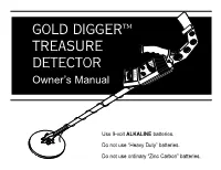 GOLD DIGGER™ TREASURE DETECTOR Owner’S Manual