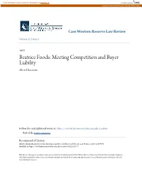 Meeting Competition and Buyer Liability Albert I
