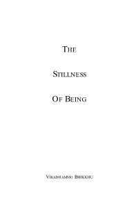 The Stillness of Being