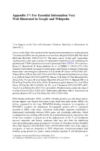 Appendix 1*) for Essential Information Very Well Illustrated in Google and Wikipedia