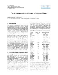Cassini Observations of Saturn's Irregular Moons