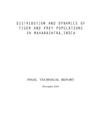 Distribution and Dynamics of Tiger and Prey Populations in Maharashtra,India