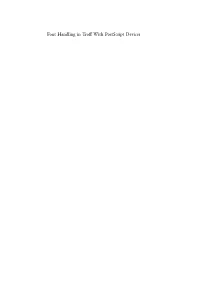 Font Handling in Troff with Postscript Devices