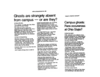 Ghosts Are Strangely Absent from Campus