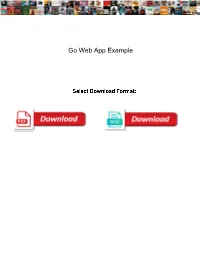 Go Web App Example