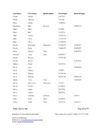 Kalamazoo County Naturalization Index Order Copies of Records by Calling (517) 373-1408