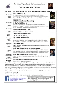 2021 Programme