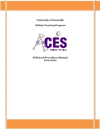 Athletic Training Program Manual